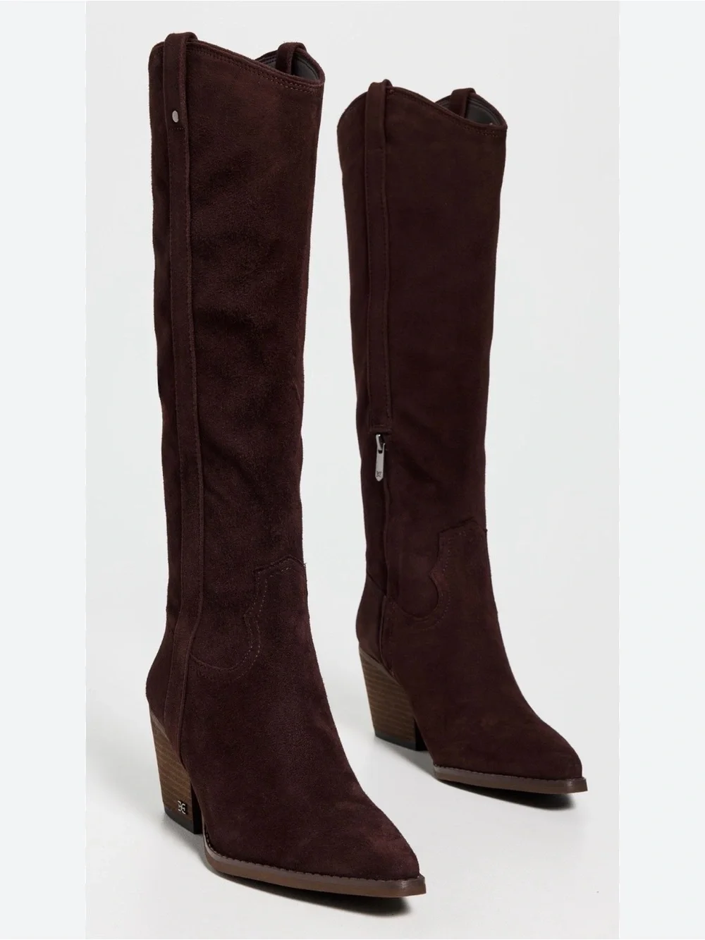 Sam Edelman Sylvia Wide Calf Knee High Boot in Brown Suede size 9 New